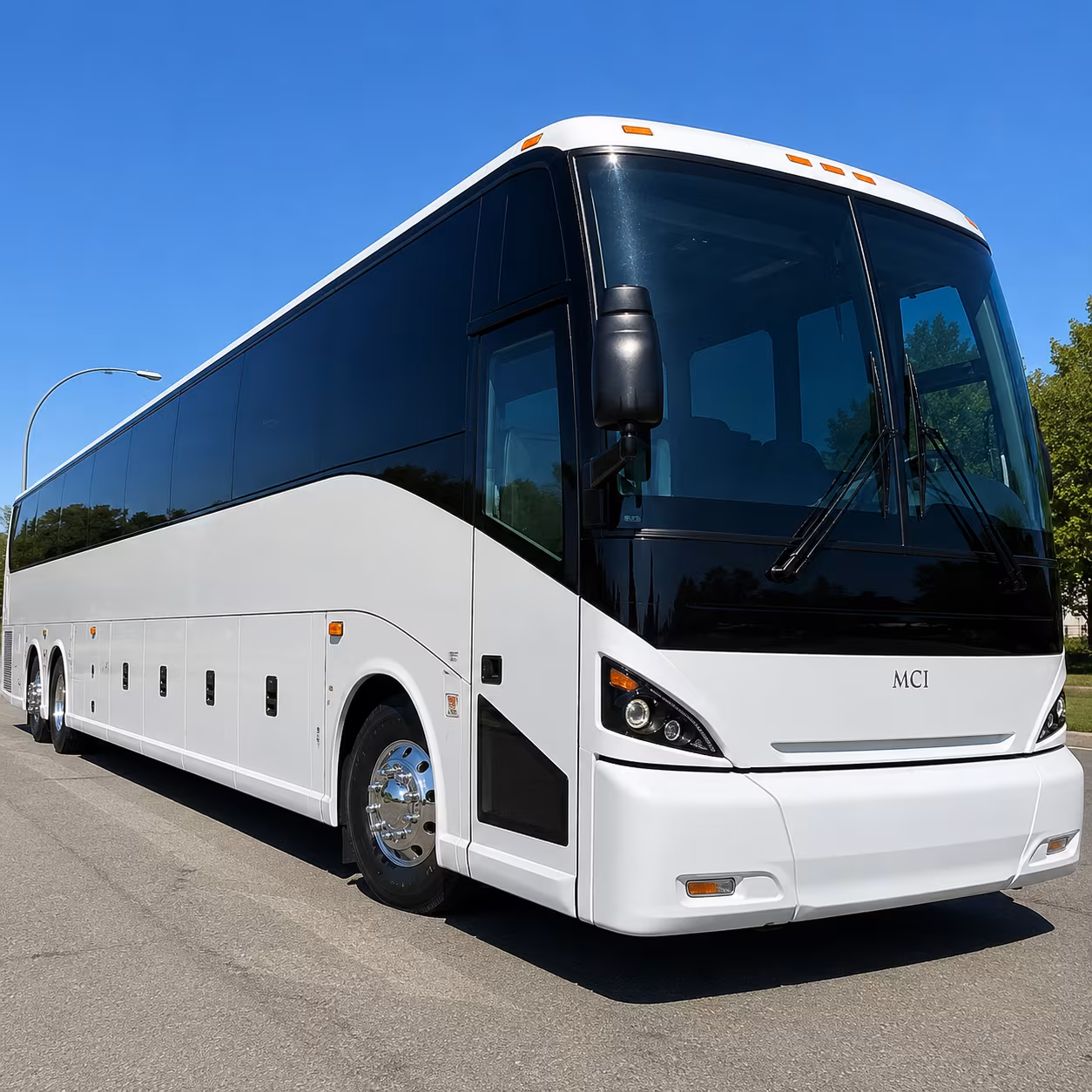 lawrence charter bus rental exterior