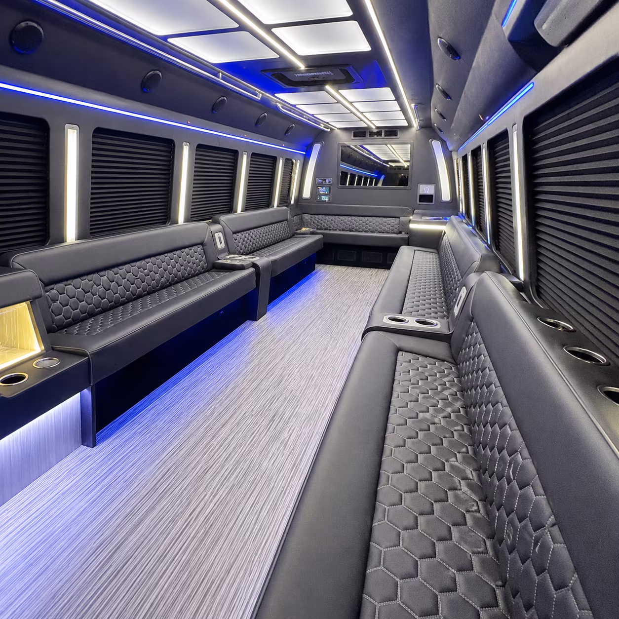 lawrence party bus rental interior